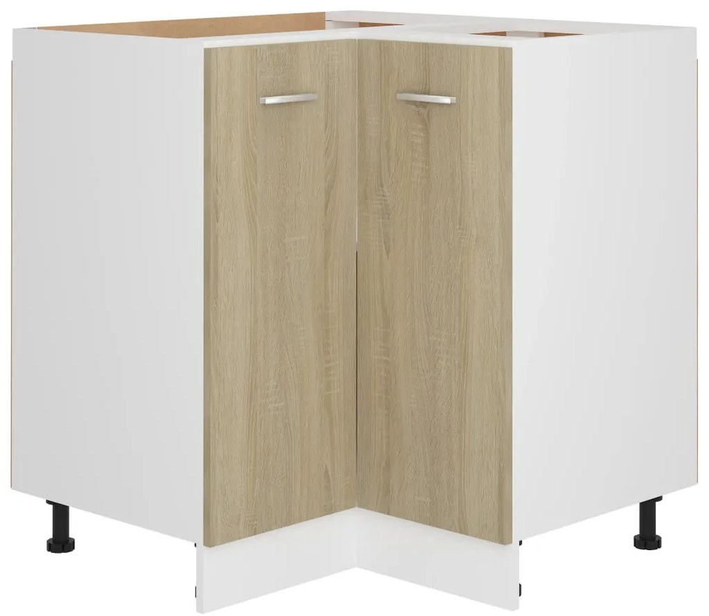 vidaXL Ντουλάπι Δαπέδου Γωνιακό Lyon Sonoma Δρυς 75,5x75,5x81,5 εκ.