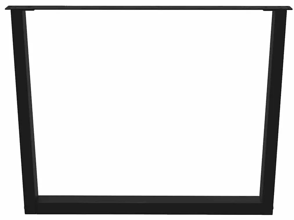 vidaXL Πόδια Τραπεζαρίας Σχήματος V 2 τεμ. Μαύρο 100x (72-73,3) εκ. Ατσάλι
