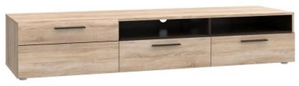 Έπιπλο TV Solo 180x52x34cm δεξί Sonoma-Wenge MDF Καμπυλωτό τελείωμα στις πόρτες - TO-SOLOTV2S1DP - TO-SOLOTV2S1DP