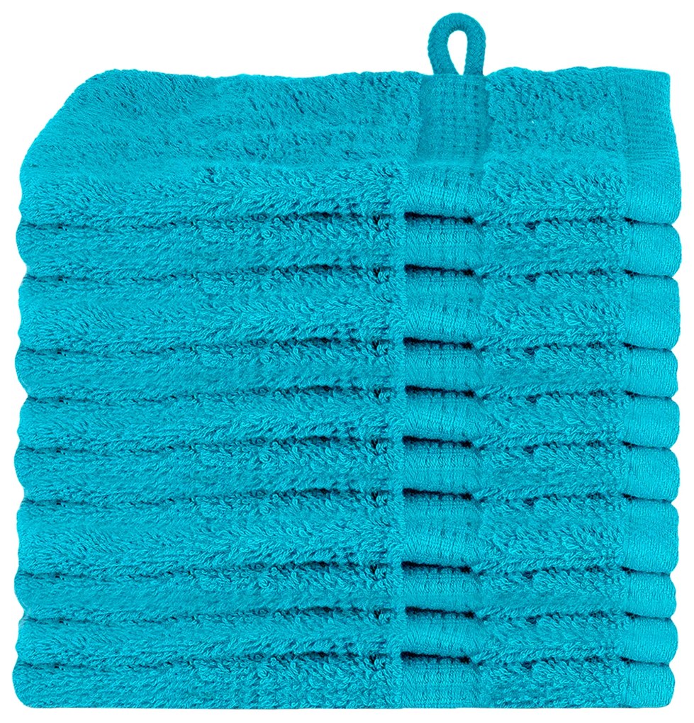 vidaXL Πετσέτες 10 pcs Τιρκουάζ 15 x 21 cm Βαμβάκι