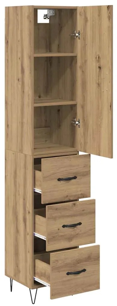 vidaXL Highboard Artisan Oak 69,5 x 34 x 180 εκ. Επεξεργασμένο ξύλο