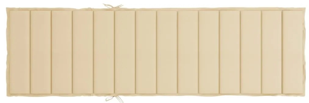 vidaXL Μαξιλάρι Ξαπλώστρας Μπεζ 200 x 60 x 3 εκ. από Ύφασμα Oxford