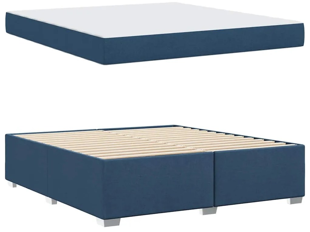 vidaXL Σκελετός Κρεβατιού Μπλε 180 x 200 cm ύφασμα
