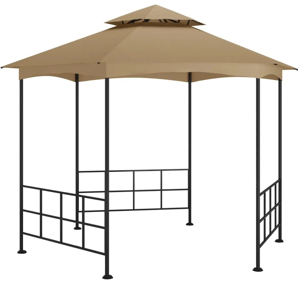 vidaXL Κιόσκι με Πλευρικά Τοιχώματα Taupe 3,1 x 2,7 μ.