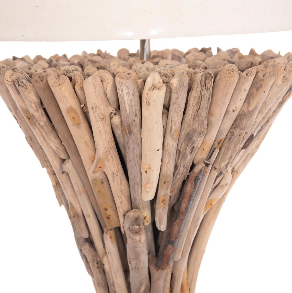 Διακοσμητικό Φωτιστικό Δαπέδου ALTAR C4433 Driftwood Φυσικό - PVC Λευκό Φ45x142Υ εκ. 45x45x142 εκ.