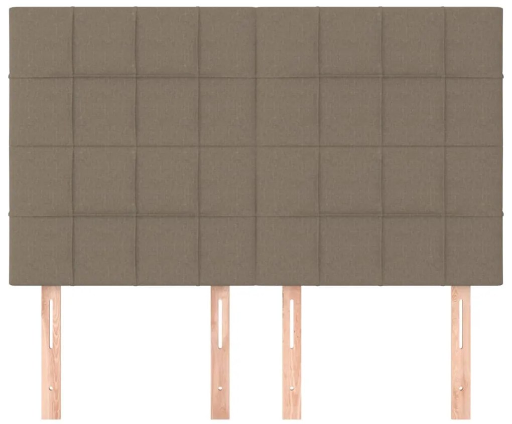 vidaXL Κεφαλάρι Κρεβατιού Μπεζ 144x5x118/128 εκ. Ύφασμα