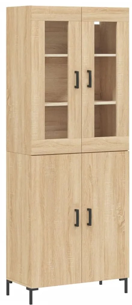 vidaXL Ντουλάπι Sonoma δρυς 69,5 x 34 x 180 εκ. από Επεξεργασμένο Ξύλο