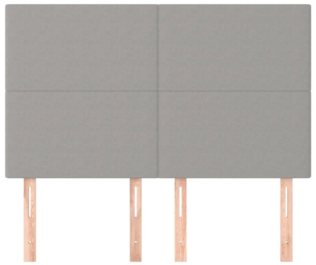 vidaXL Κεφαλάρι Ανοιχτό Γκρι 144x5x118/128 εκ. Ύφασμα