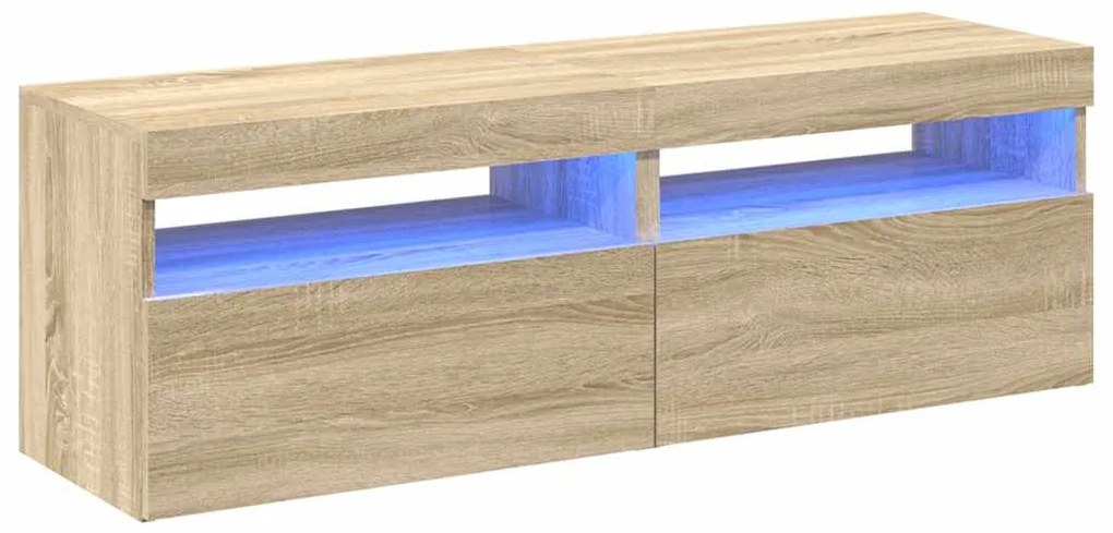 vidaXL Έπιπλα Τηλεόρασης με LED 2 τεμ. Sonoma Δρυς 60 x 35 x 40 εκ.
