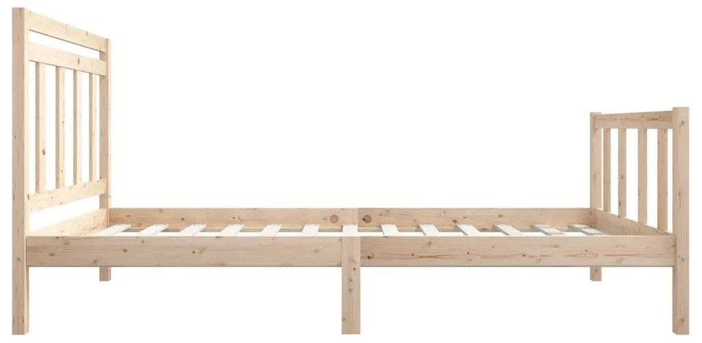 vidaXL Πλαίσιο Κρεβατιού 75 x 190 εκ. από Μασίφ Ξύλο Small Single