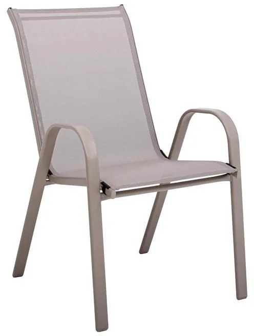 Καρέκλα - Πολυθρόνα Κήπου FL5001 Fylliana Μπέζ με Γκρί Τextilene 72x55x92 εκ. 72x55x92 εκ.