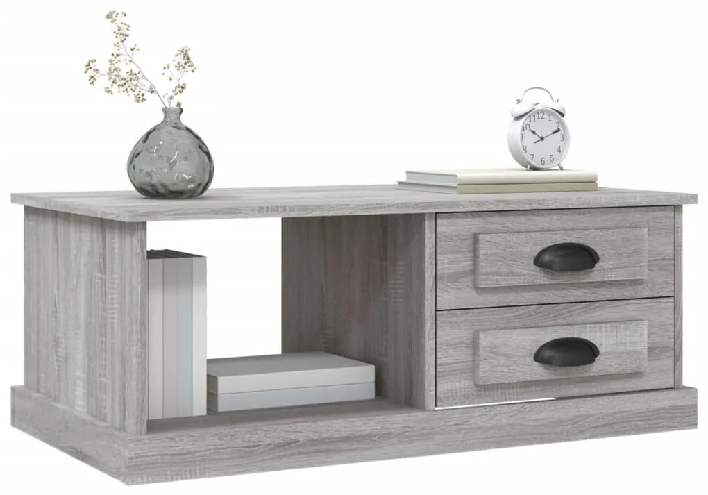 vidaXL Τραπεζάκι Σαλονιού Γκρι Sonoma 90x50x35 εκ. Επεξεργασμένο Ξύλο