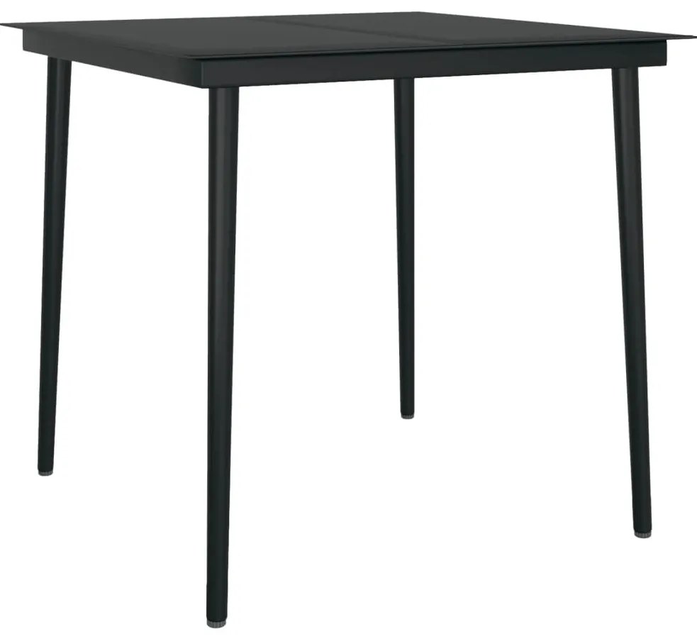 vidaXL Σετ Τραπεζαρίας Κήπου 5 Τεμαχίων Μαύρο από Ρατάν PVC