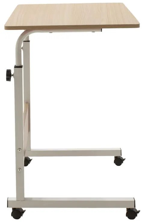 Γραφείο Piper με αυξομείωση ύψους-MDF φυσικό-λευκό 60x40x69-90εκ 60x40x69 εκ.