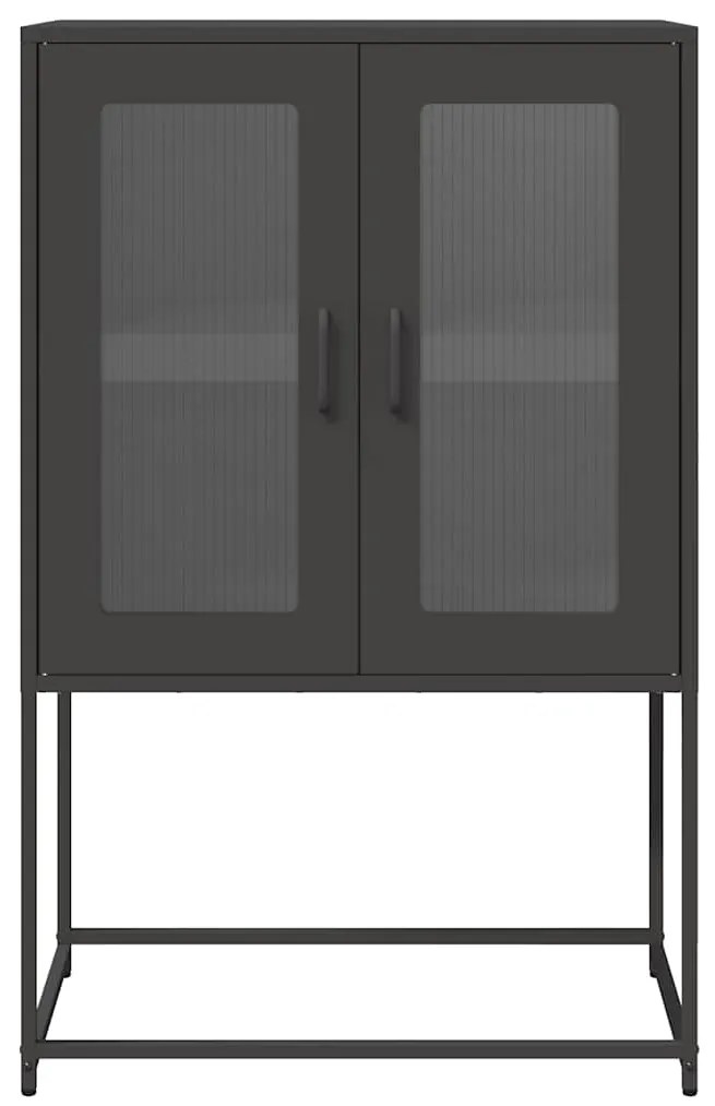 vidaXL Highboard Μαύρο 68x39x107 cm Ατσάλι