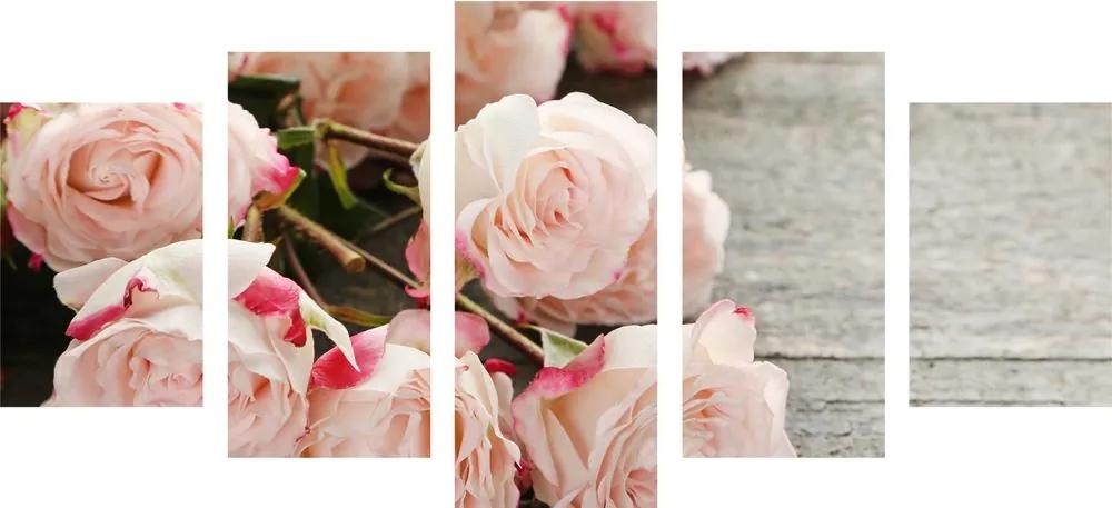 Εικόνα 5 μερών ρομαντικά τριαντάφυλλα - 200x100