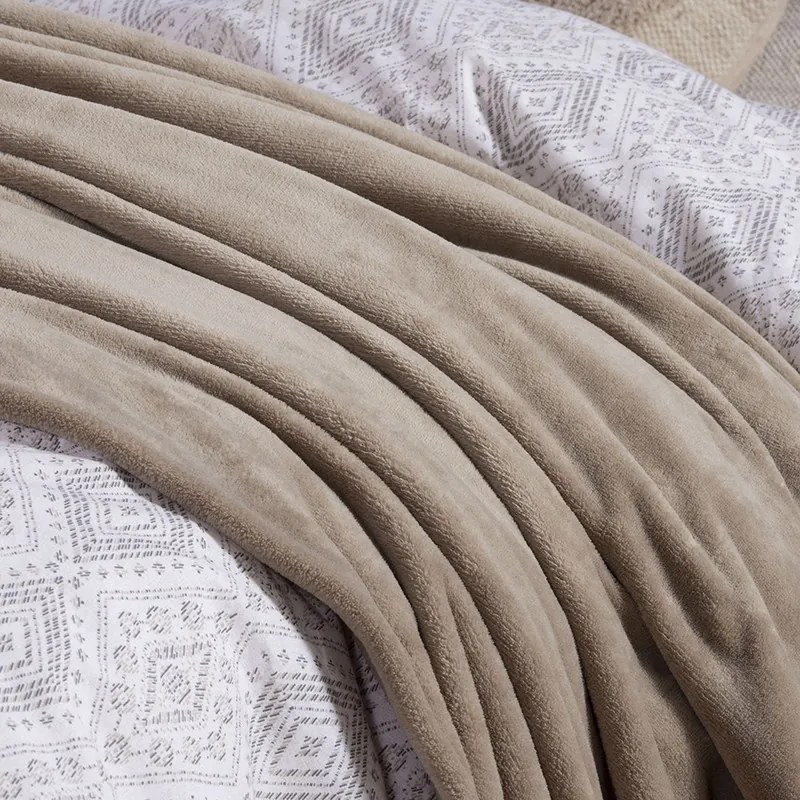 Κουβέρτα Fleece Υπέρδιπλη 220x240 Cosy Beige 5205495533391