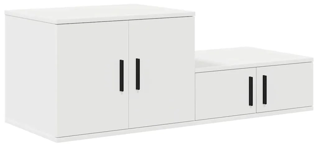 vidaXL Ντουλάπι αποθήκευσης Λευκό 127 x 41 x 40 εκ Επεξεργασμένο ξύλο