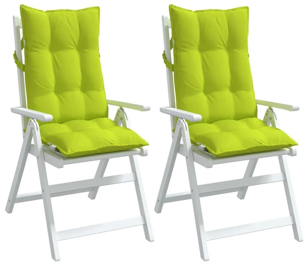 Μαξιλάρια Καρέκλας με Πλάτη 2 τεμ. Φωτ. Πράσινο Ύφασμα Oxford - Πράσινο