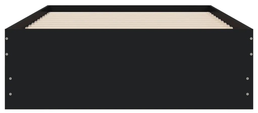 vidaXL Πλαίσιο Κρεβατιού με Συρτάρια Μαύρο 100x200 εκ Επεξεργ. Ξύλο