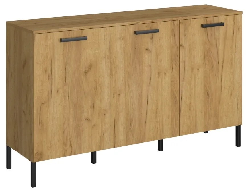 Μπουφές Santes Χρυσό Δρυς-Γραφίτη 155x42x92.5cm
