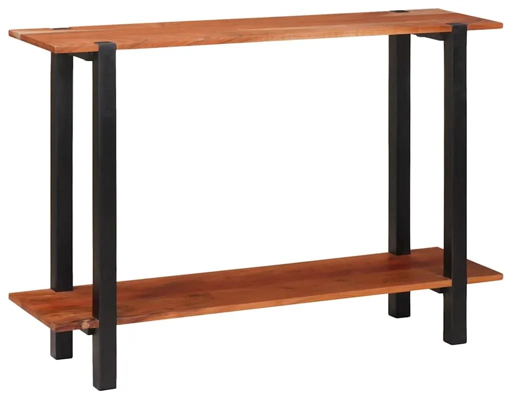 Τραπέζι κονσόλας με ράφι Καφέ και Μαύρο 110 x 30 x 75 εκ