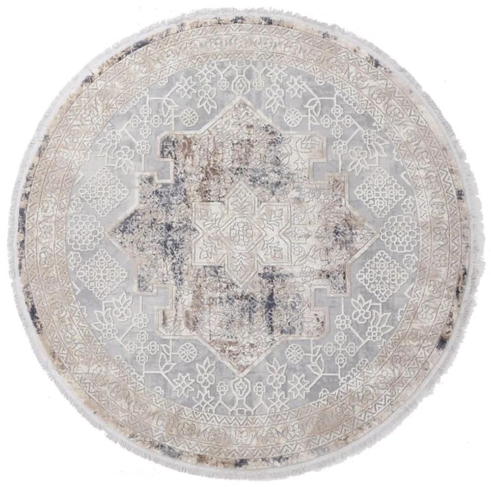 Χαλί Allure 17519 Round Beige-Grey Royal Carpet 160X160 Round