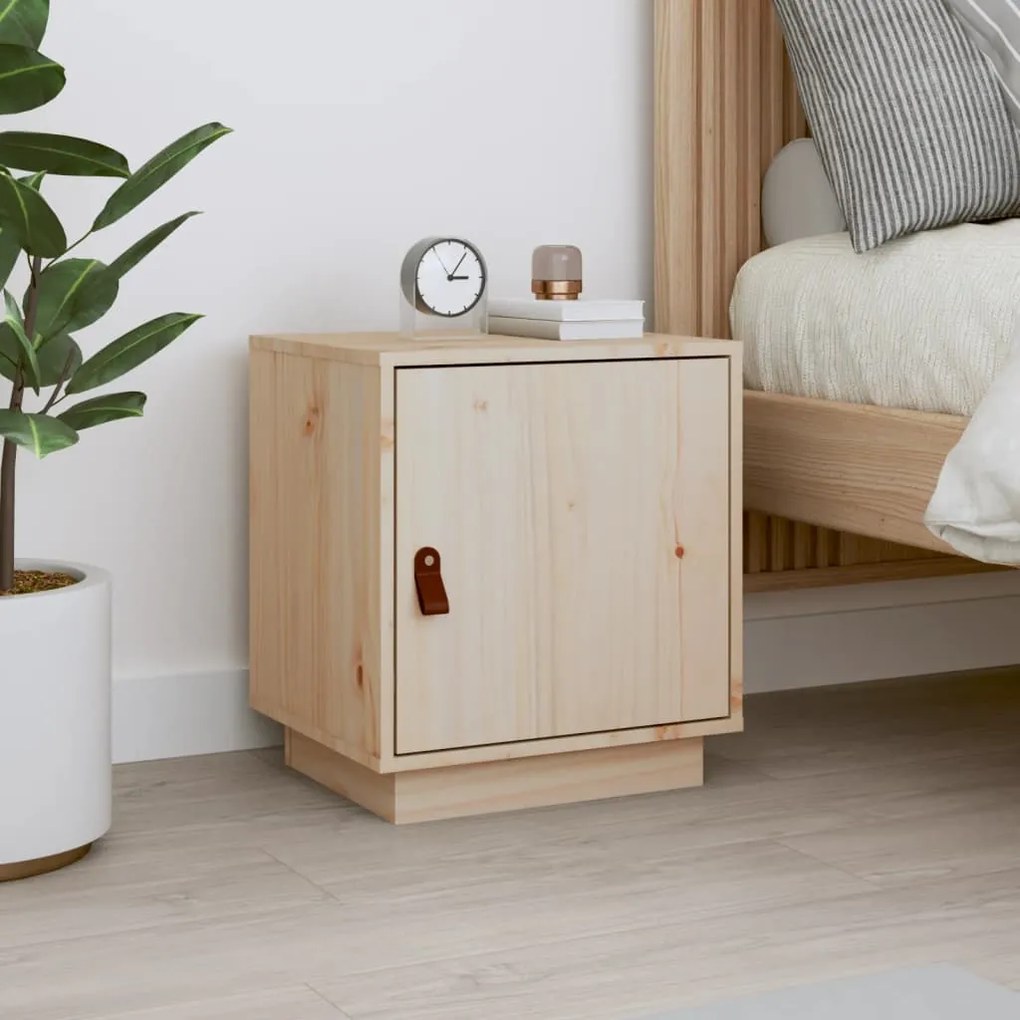 vidaXL Κομοδίνο 40 x 34 x 45 εκ. από Μασίφ Ξύλο Πεύκου