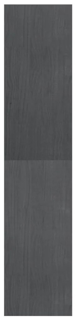 vidaXL Βιβλιοθήκη/Διαχωριστικό Χώρου Γκρι 40x30x135,5 εκ. Ξύλο Πεύκου