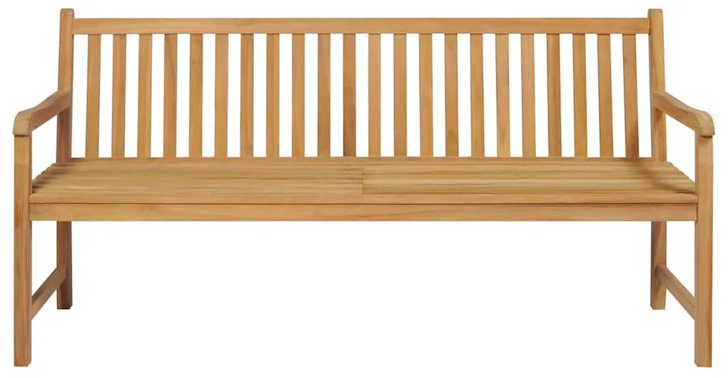 vidaXL Παγκάκι Κήπου 175 εκ. από Μασίφ Ξύλο Teak με Taupe Μαξιλάρι