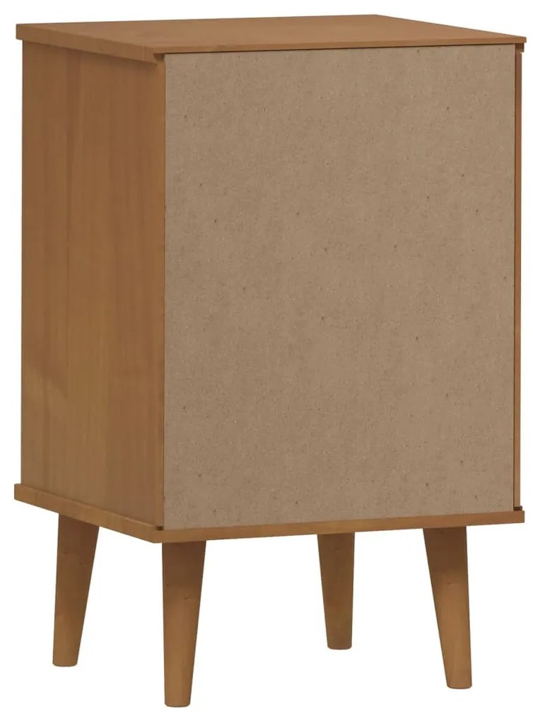 vidaXL Κομοδίνο MOLDE Καφέ 40 x 35 x 65 εκ. από Μασίφ Ξύλο Πεύκου