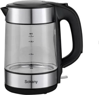 Sokany FK-1509 Βραστήρας 1.7lt 2200W Μαύρος