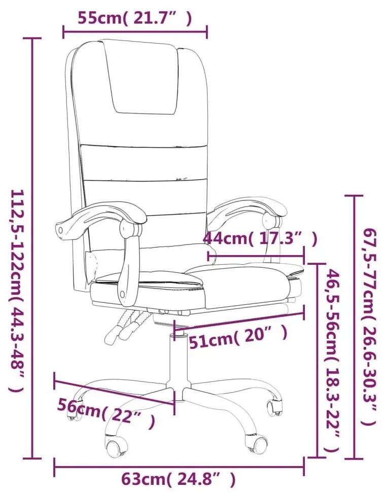 Καρέκλα Γραφείου Μασάζ Ανακλινόμενη Taupe Υφασμάτινη - Μπεζ-Γκρι