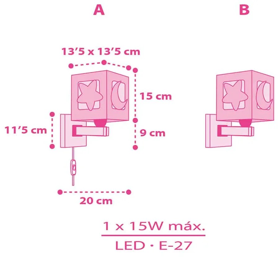 Moonlight Pink απλίκα τοίχου (63239[S]) - 63239S - 63239S