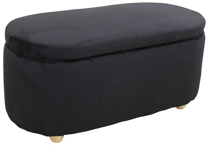 FOSTER ΣΚΑΜΠΟ VELVET BLACK ΜΕ ΑΠΟΘ. ΧΩΡΟ 99Χ45X45εκ. 99Χ45X45εκ.