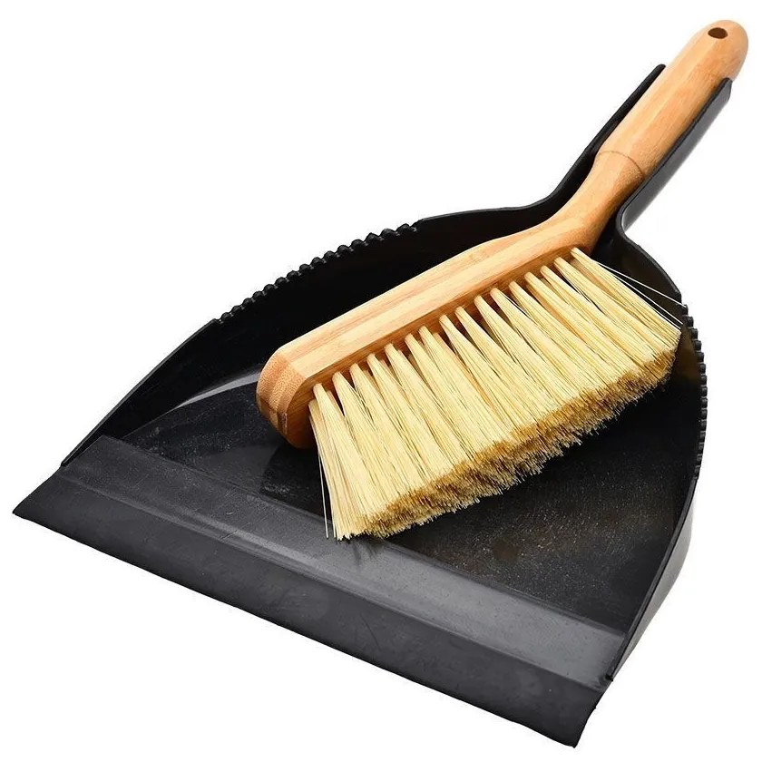 ESTIA ΣΚΟΥΠΑ ΜΕ ΦΑΡΑΣΙ ΧΕΙΡΟΣ BAMBOO ESSENTIALS ΜΑΥΡΟ