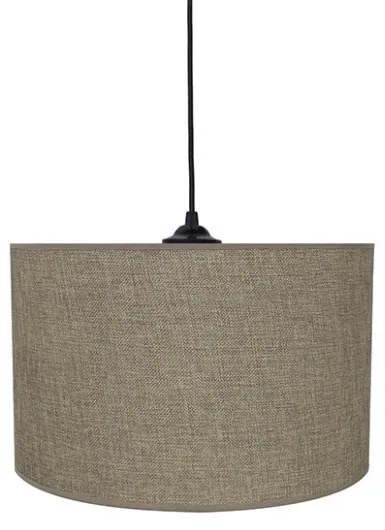 Κρεμαστό Φωτιστικό Οροφής 1xE27 Ύφασμα Φ30cm ΗΚ Heronia Lighting-14-0295-Καφέ 14-0295