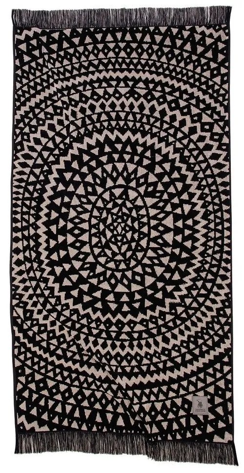 Πετσέτα Θαλάσσης 3770 Ecru-Black Greenwich Polo Club Θαλάσσης 90x180cm 100% Cotton