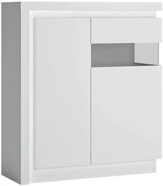 Βιτρίνα Lynx 2D-Deksia-Leuko - 107.50Χ42.00Χ123.60cm