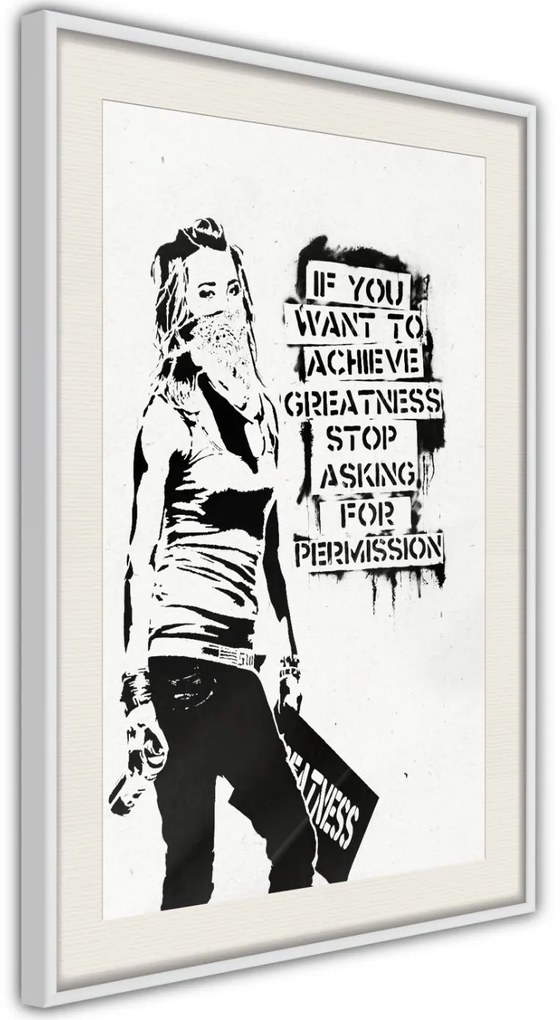 Αφίσα - If You Want To Achieve Greatness - 20x30 - Χρυσό - Με πασπαρτού