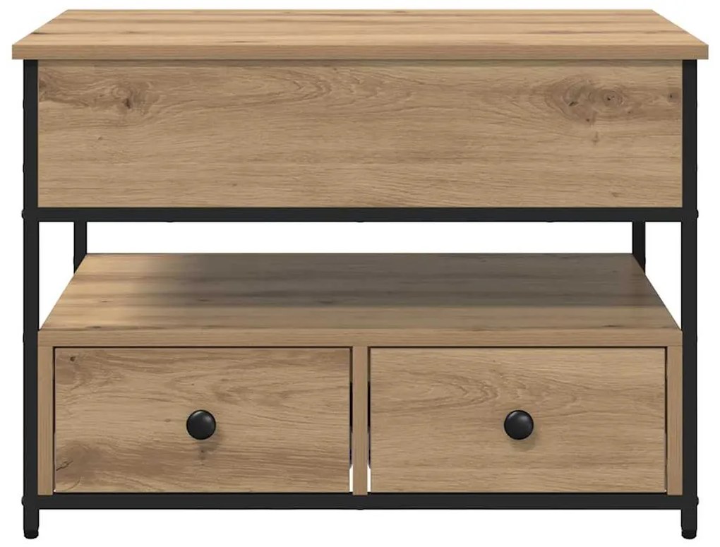 vidaXL Τραπεζάκι σαλονιού με συρτάρι Artisan Oak 70 x 50 x 54.5 εκ