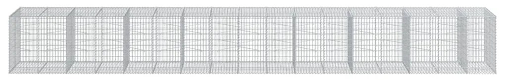 vidaXL Συρματοκιβώτιο με Κάλυμμα 950x100x100εκ από Γαλβανισμένο Χάλυβα