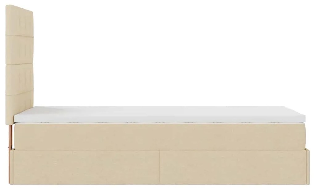 ΟΘΩΜΑΝΙΚΟ ΚΡΕΒΑΤΙ ΜΕ ΣΤΡΩΜΑ CREAM 100X200CM ΥΦΑΣΜΑ 3313138