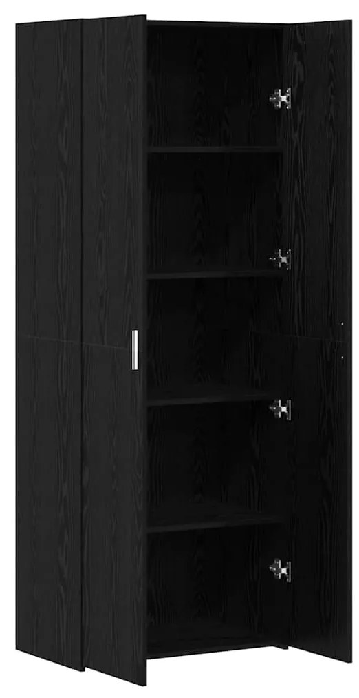 vidaXL Highboard Μαύρη δρυς 70 x 42.5 x 185 εκ Επεξεργασμένο ξύλο