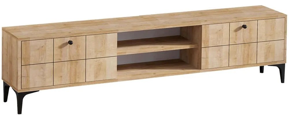 Έπιπλο Tηλεόρασης Hera 393MRD1104 180x31x55cm Oak
