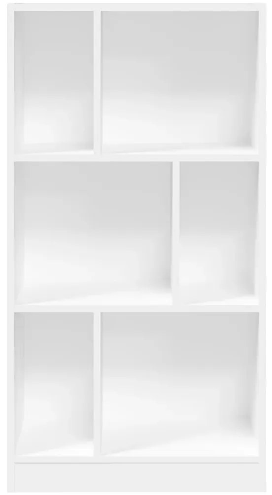 vidaXL Βιβλιοθήκη Λευκή 57x28,5x141 εκ. από Επεξεργασμένο Ξύλο
