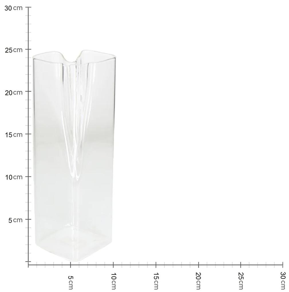 Βάζο Διάφανο Γυαλί 9.3x8x25cm - Γυαλί - 05150243