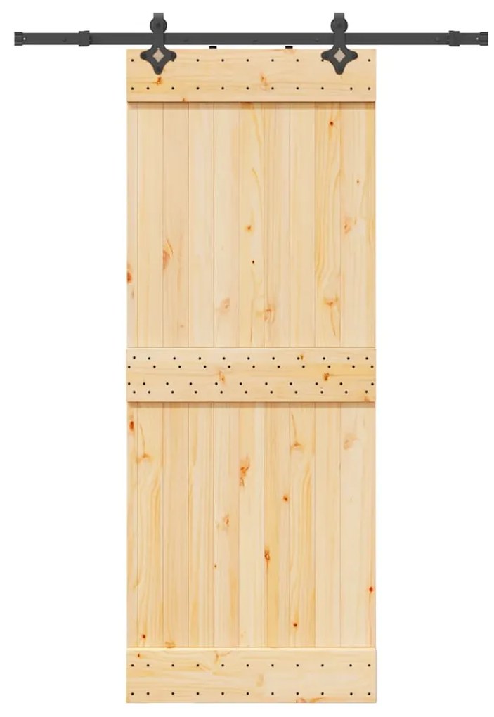 Συρόμενη Μεσόπορτα με Μηχανισμό 80 x 210 εκ. Μασίφ Ξύλο Πεύκου