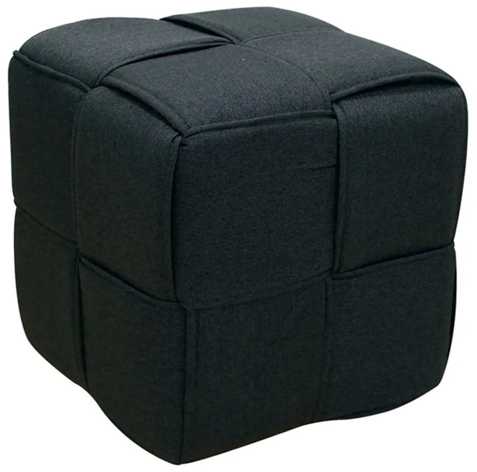 Σκαμπό Line 40.0164 40x40x40cm Black Zita Plus Ύφασμα