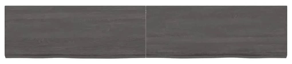 Πάγκος Μπάνιου Σκούρο Καφέ 160x30x(2-4) εκ. Επεξεργ. Μασίφ Ξύλο - Γκρι